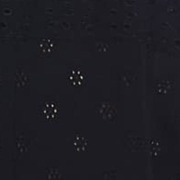 Vince Camuto Long Sleeve Split Neck Embroidered Black Blouse - Picture 4 of 10